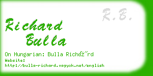 richard bulla business card